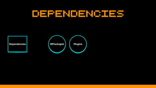 Dependencies
Dependencies PluginsWPackagist
 