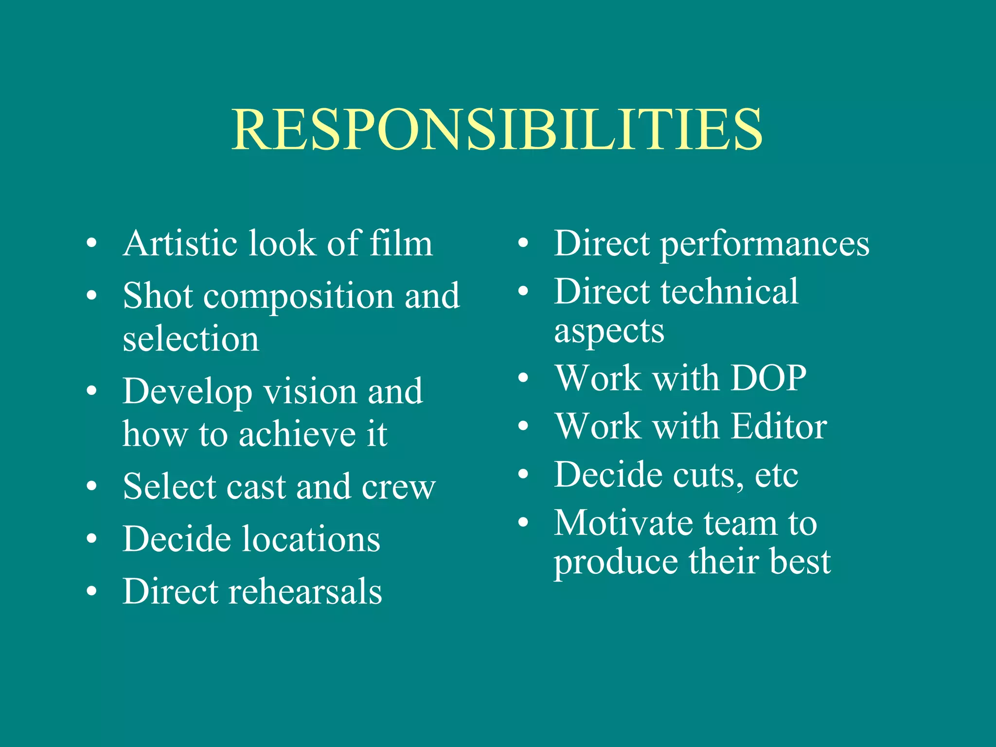 Production roles | PPT