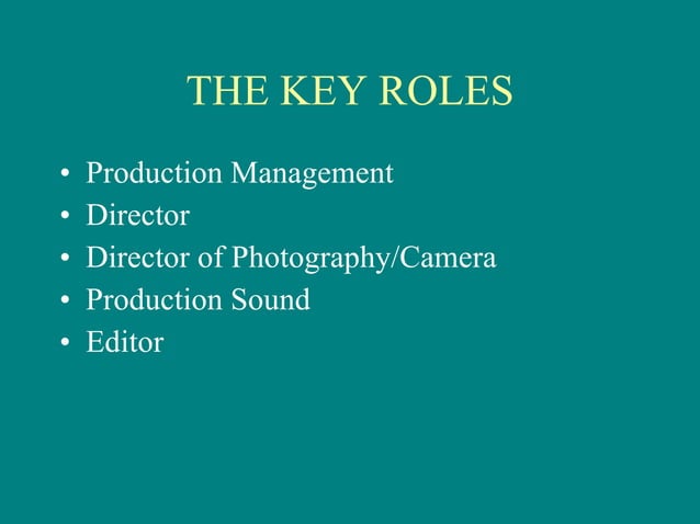 Production roles | PPT