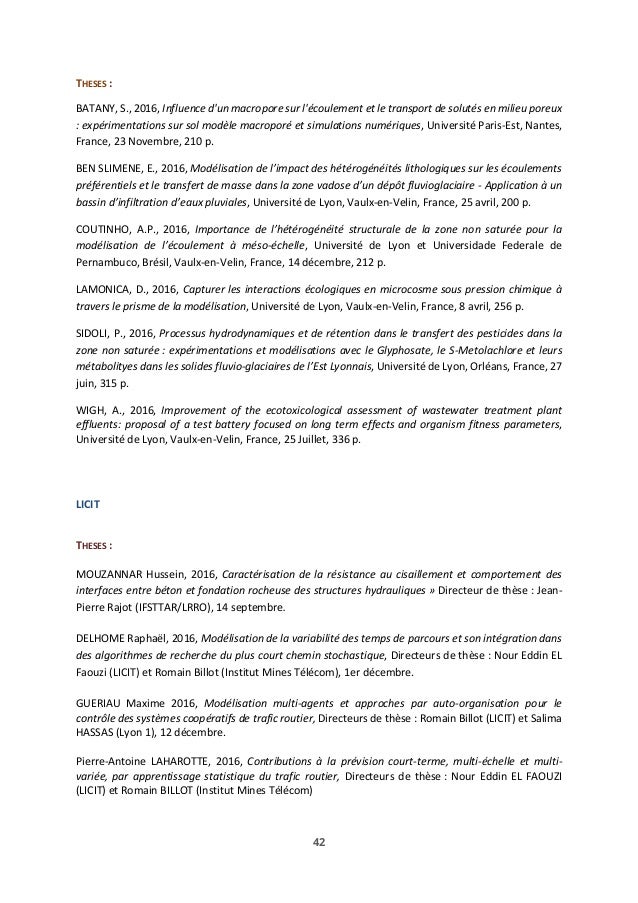 Productions 16 Des Laboratoires De L Entpe