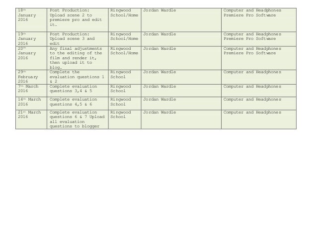 production schedule proforma pro forma schedule