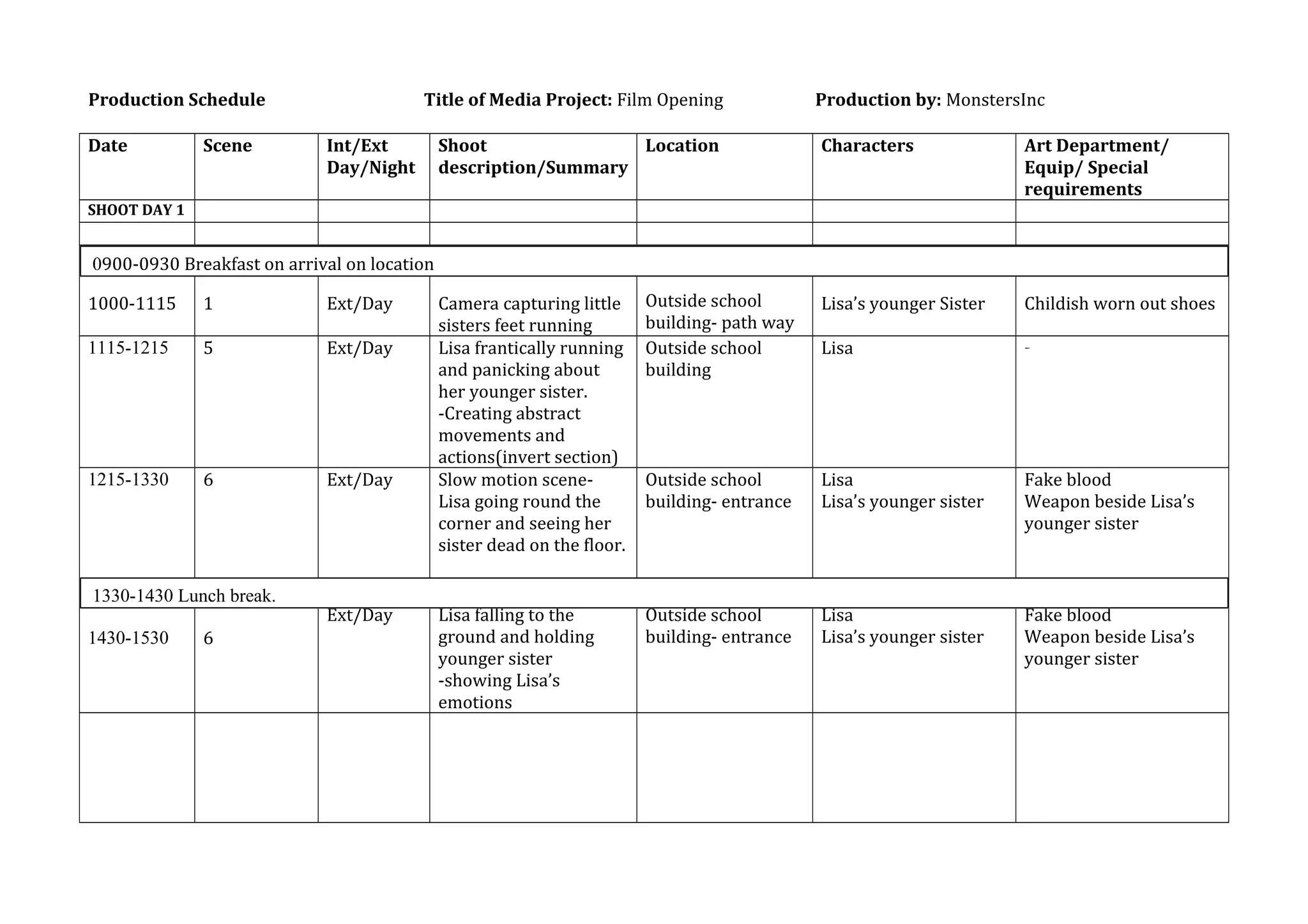 production-schedule-ppt