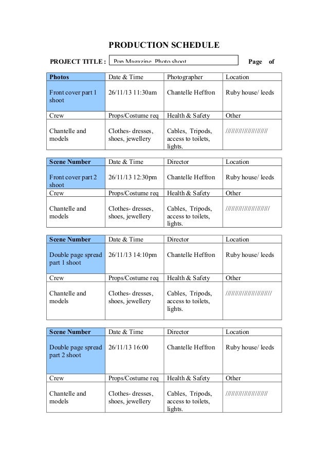 production-schedule-shooting-plan-photoshoot