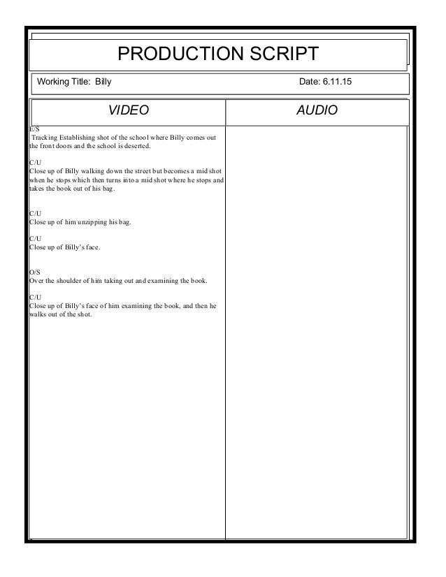 What Is A Production Script Vrogue