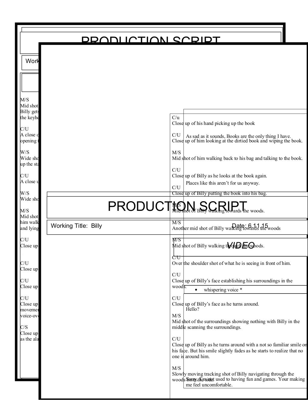 Production script