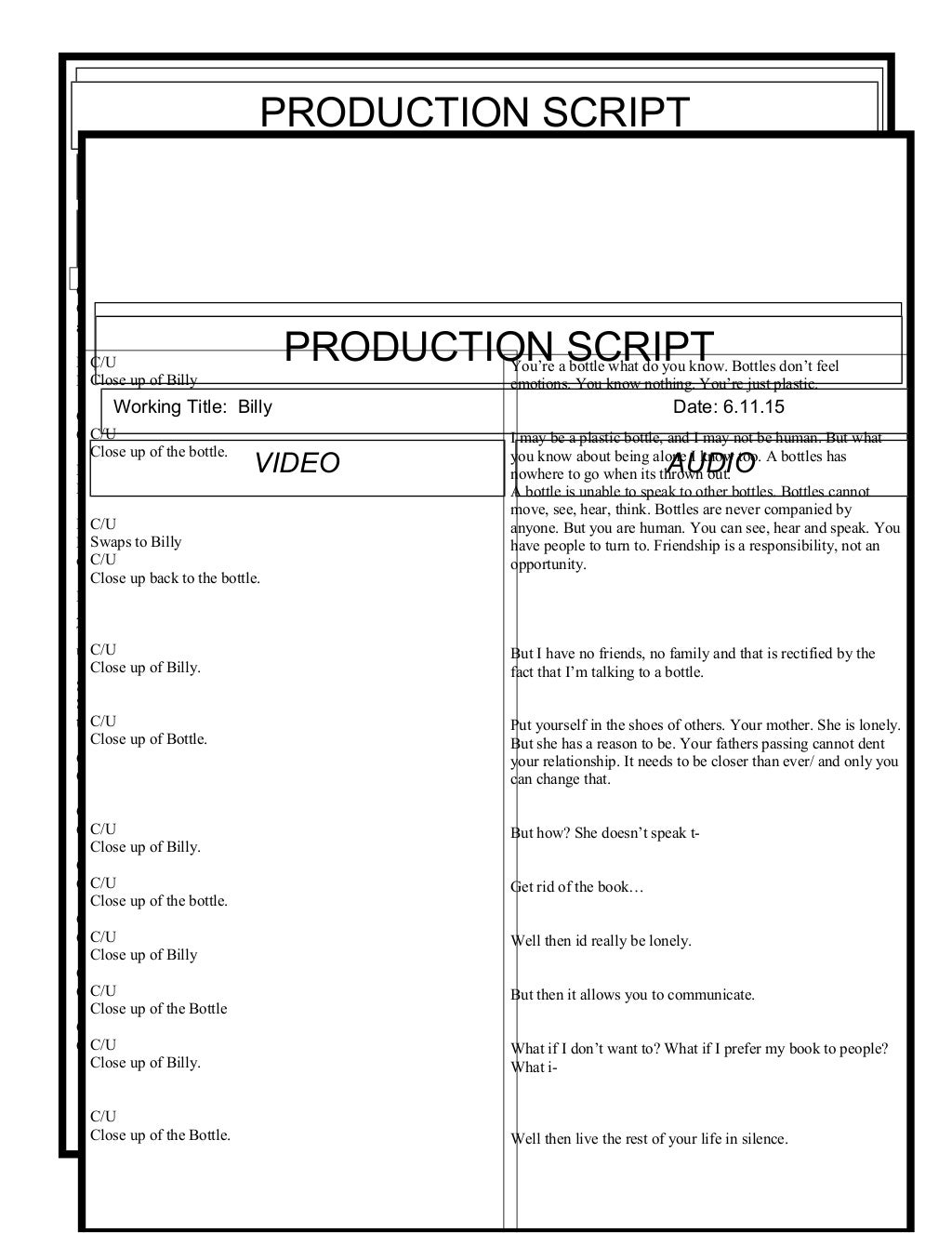 Production script