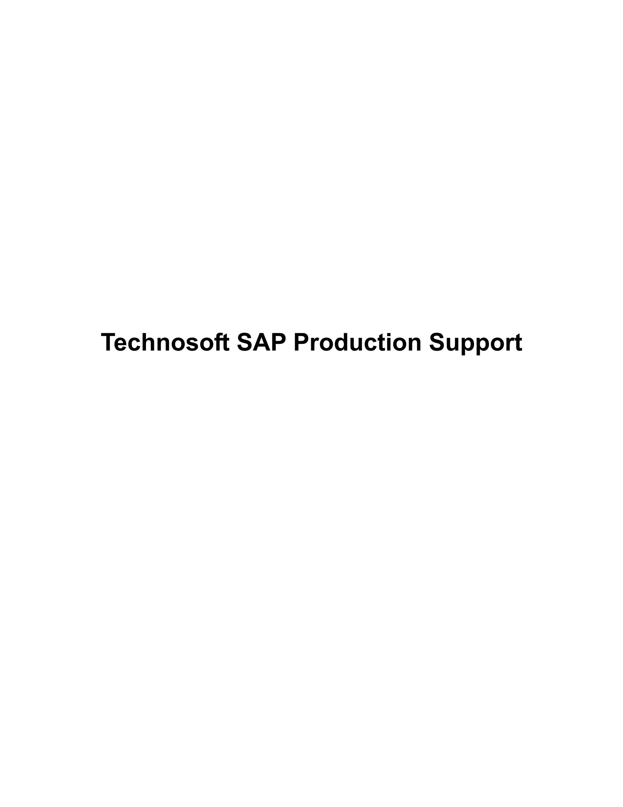 Production Support