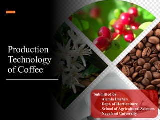 Production
Technology
of Coffee
Submitted by
Alemla Imchen
Dept. of Horticulture
School of Agricultural Sciences
Nagaland University
 