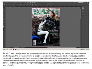 Front Cover - An update on my Front Cover includes my masthead being put behind my model's head on
the front page. This al...