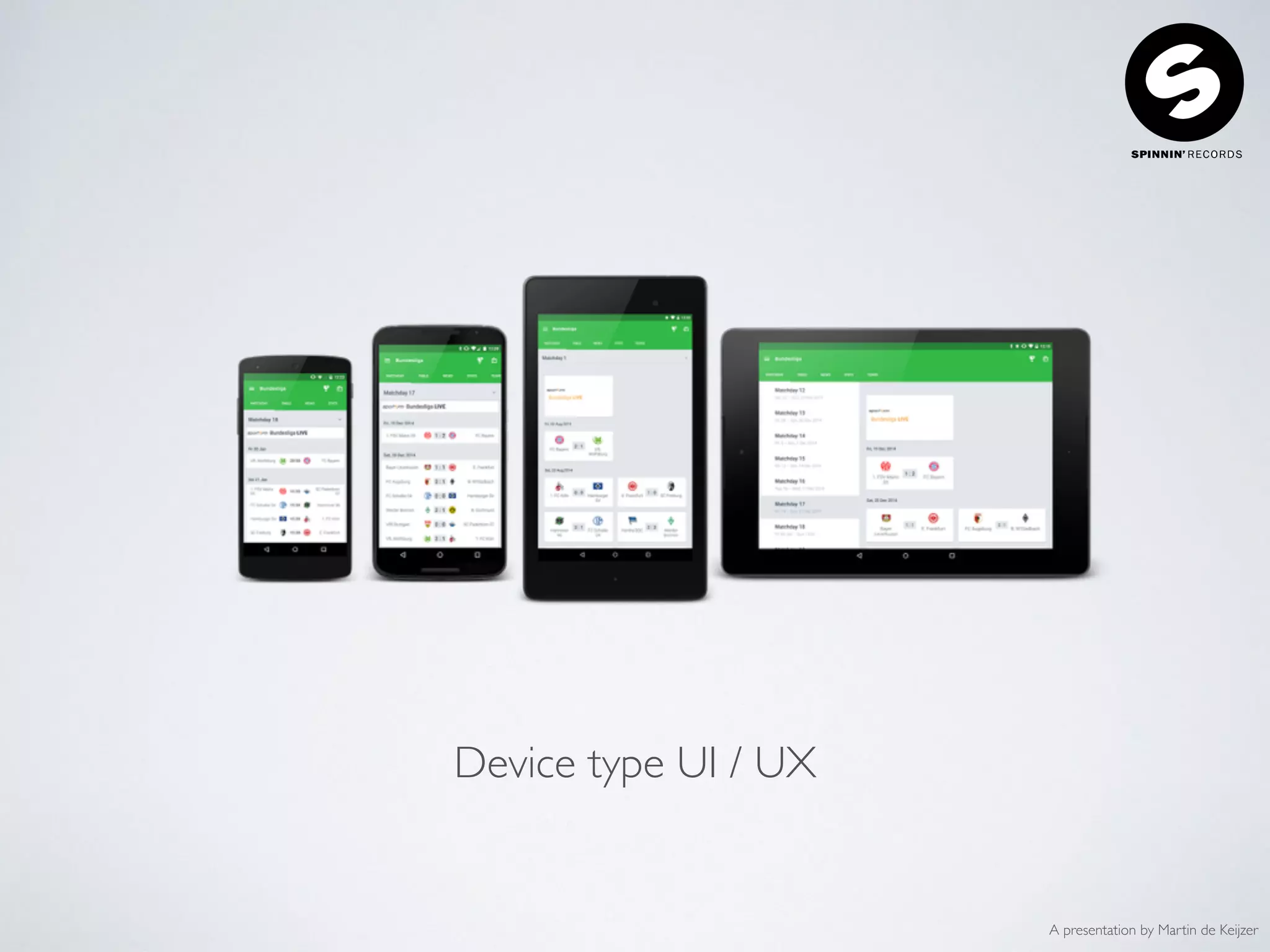 A presentation by Martin de Keijzer
Device type UI / UX
 