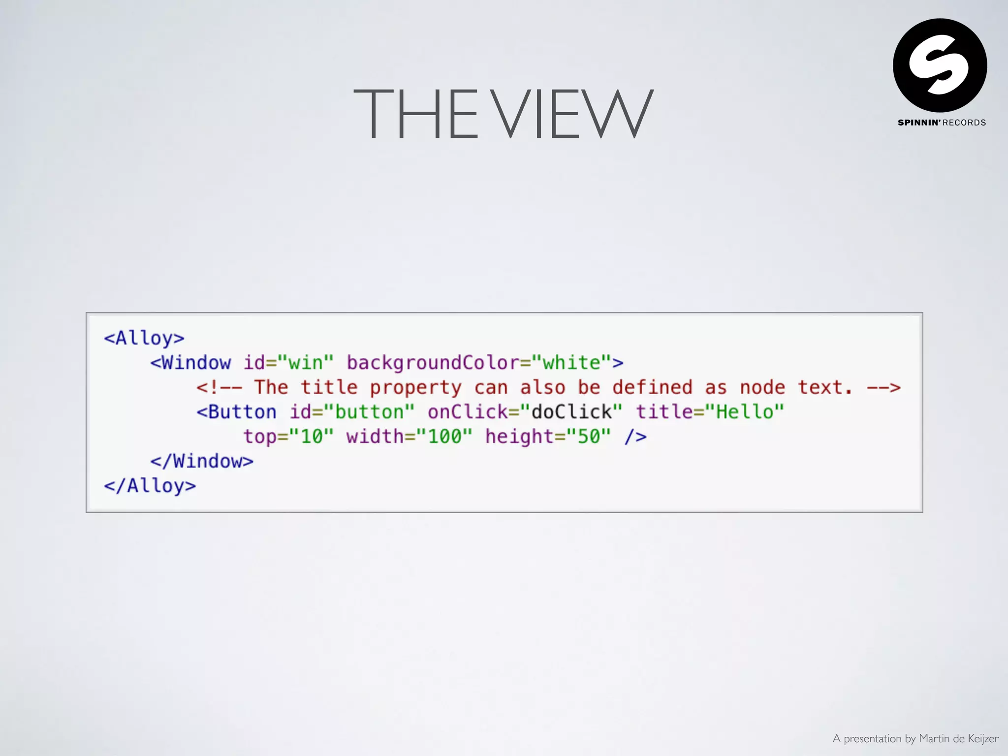 A presentation by Martin de Keijzer
THEVIEW
 