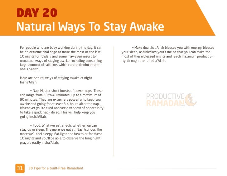 productive ramadan ebook v2 ways to keep yourself awake