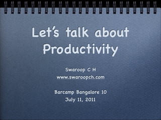 Productivity (GTD, Pomodoro, etc.)