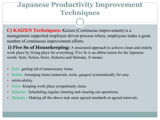 Japanese Efficiency Productivity | PPTX