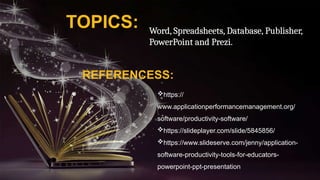 Productivity-Software.pptx applications/Tools for teaching and learning ...