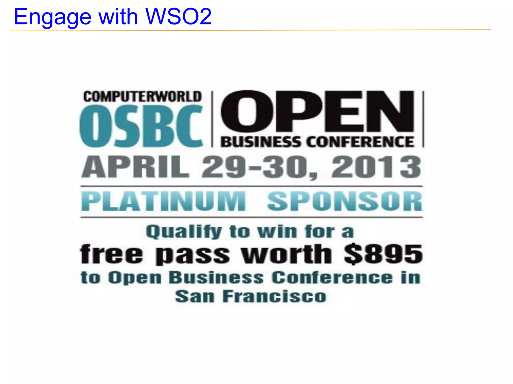 Engage with WSO2
 