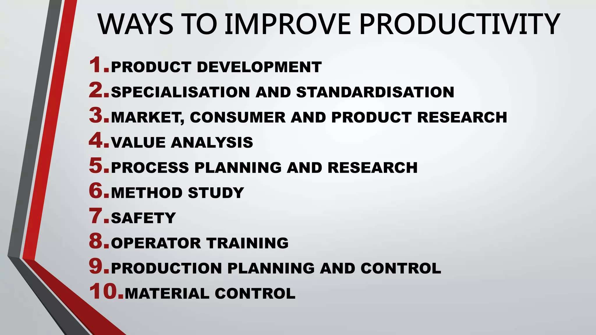 Productivity and operation management | PPTX