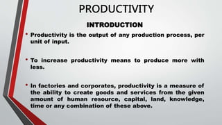 Productivity and operation management | PPTX