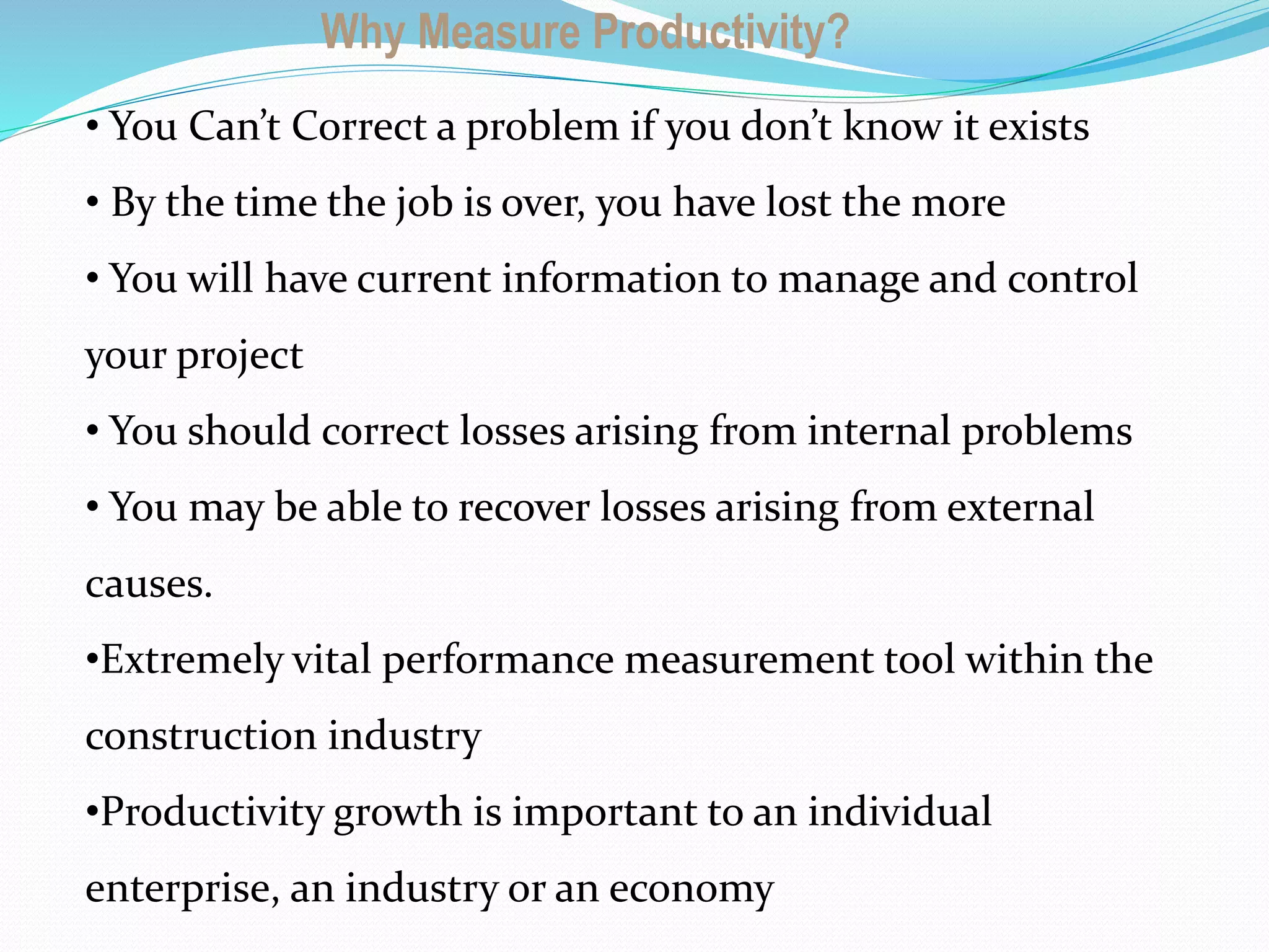 Labour Productivity for construction projects | PPTX