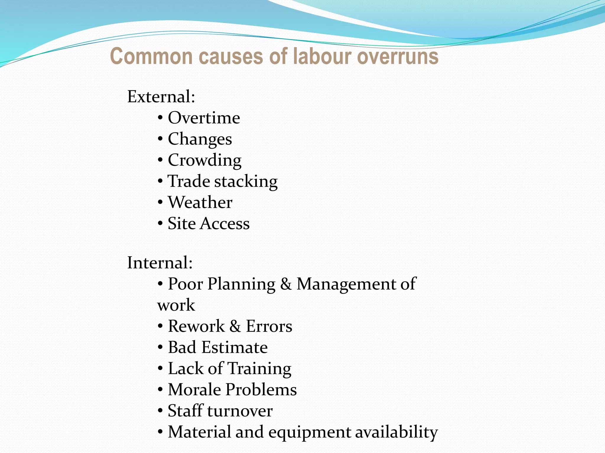 Labour Productivity for construction projects | PPTX