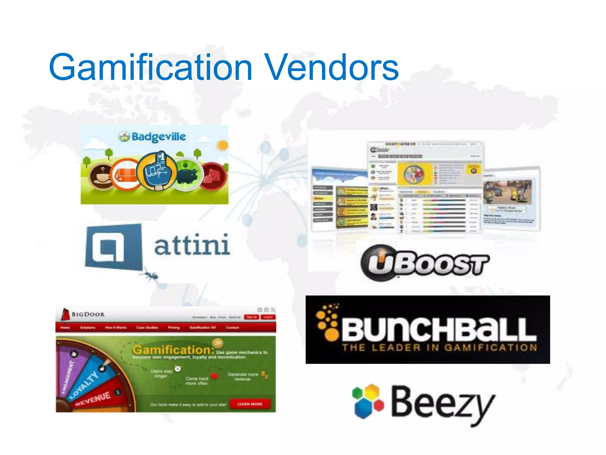Gamification Vendors

 