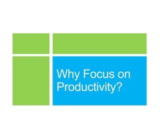 Why Focus on
Productivity?

 