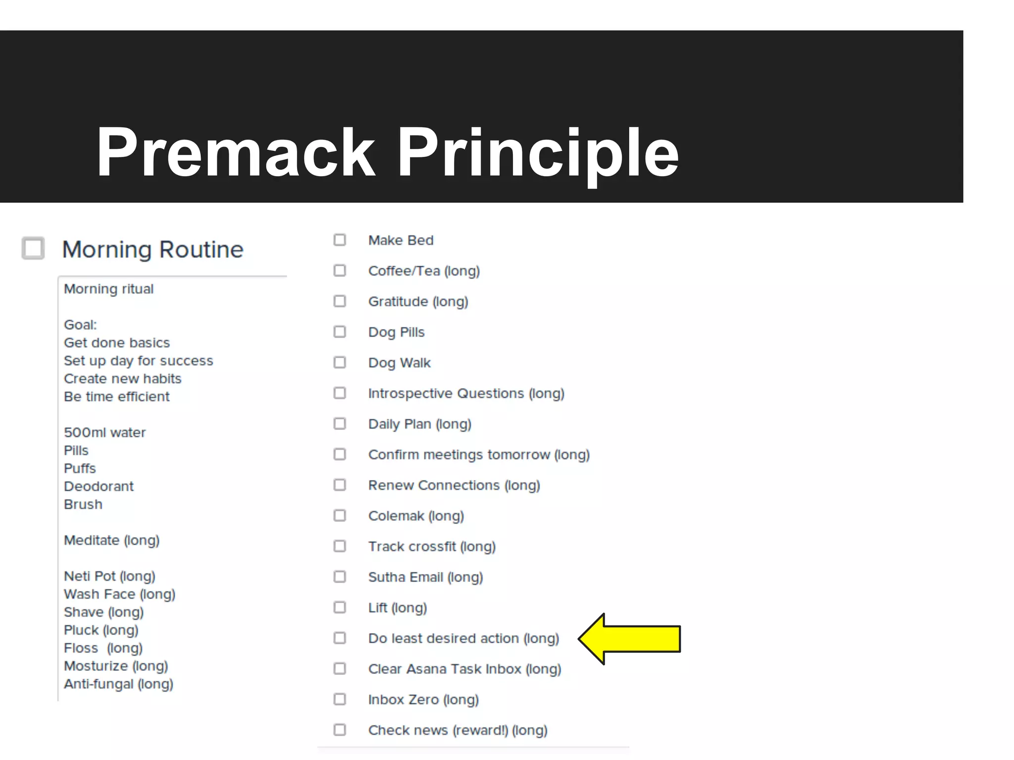 Premack Principle