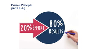 Pareto’s Principle
(80:20 Rule)
 