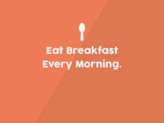 Ɩ
Eat Breakfast
Every Morning.
 