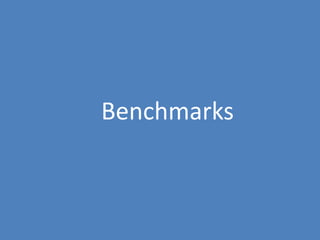 38
Benchmarks
 