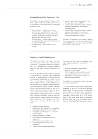 Productivity improvement in generation of so ps for oil & gas equipment ...