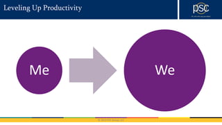 © 2016 PSC Group, LLC
Leveling Up Productivity
Me We
 