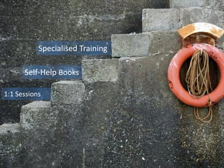 Specialised Training

      Self-Help Books

1:1 Sessions
 