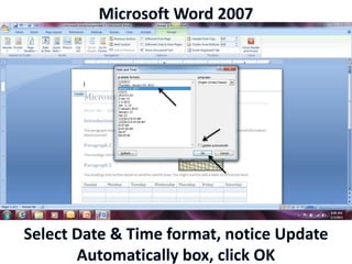 Microsoft Word 2007