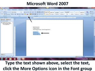 Microsoft Word 2007