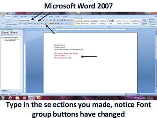 Microsoft Word 2007