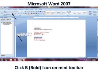 Microsoft Word 2007