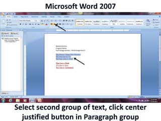 Microsoft Word 2007