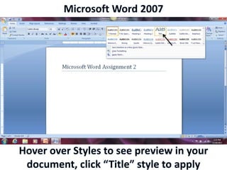 Microsoft Word 2007
