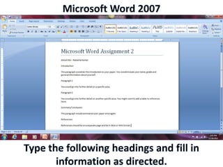 Microsoft Word 2007