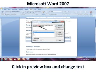 Microsoft Word 2007