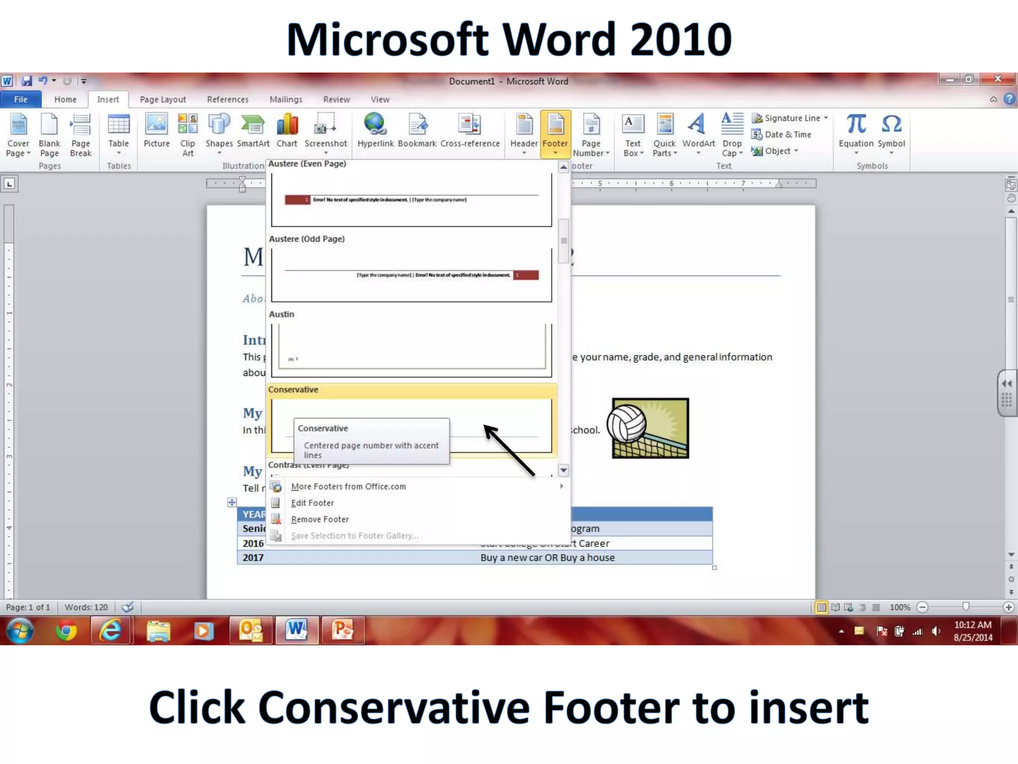 Productivity Programs - Word 2010