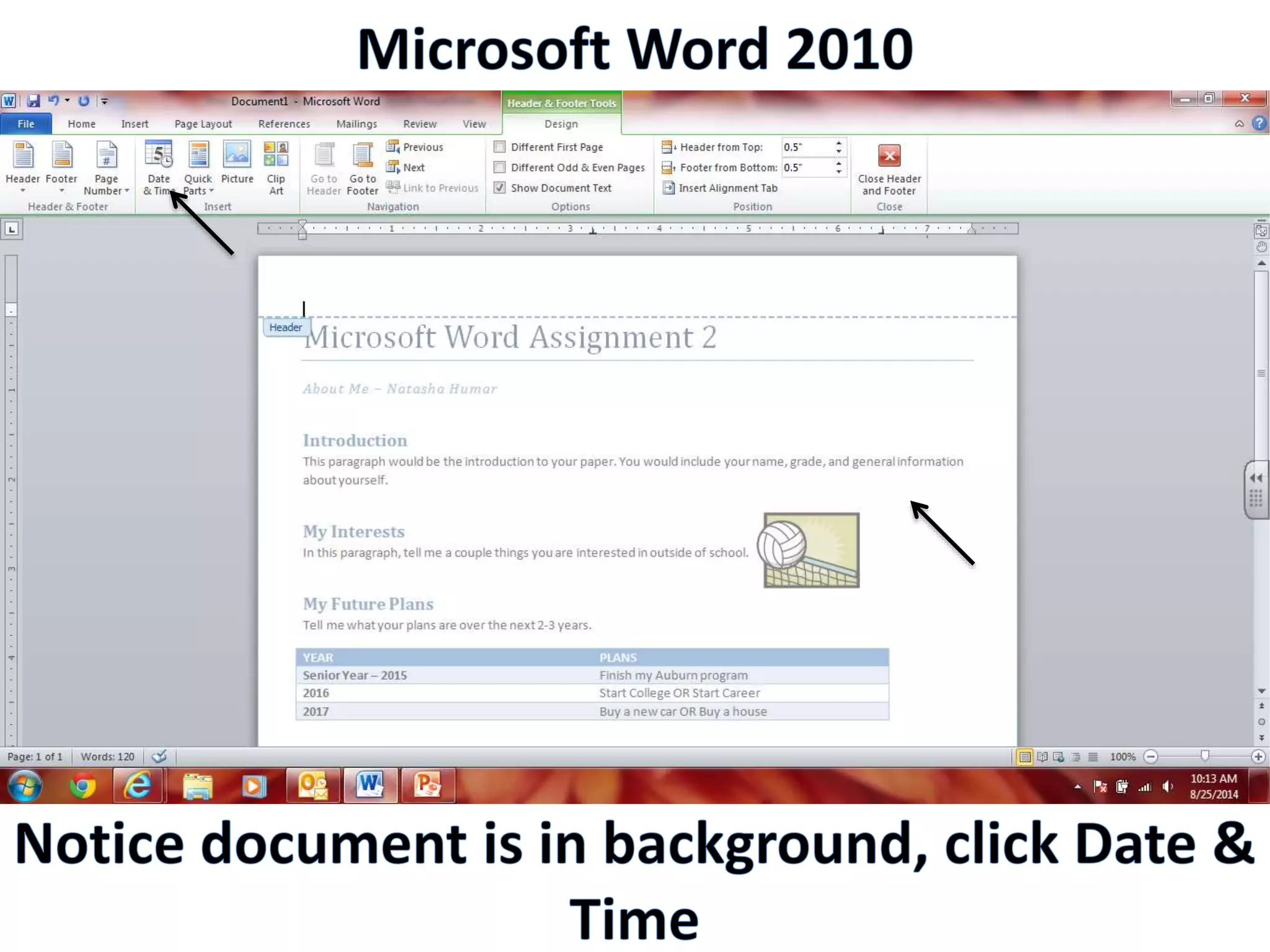 Productivity Programs - Word 2010
