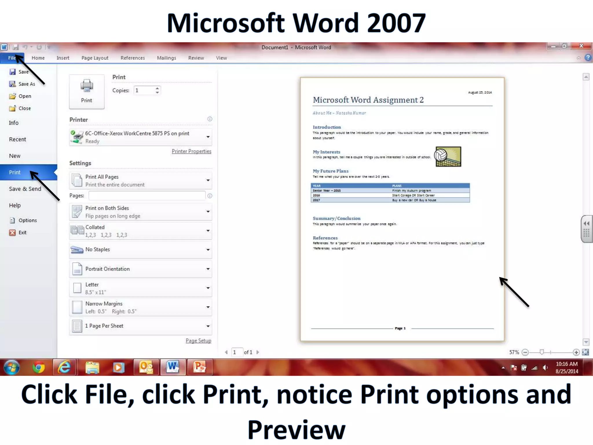 Productivity Programs - Word 2010