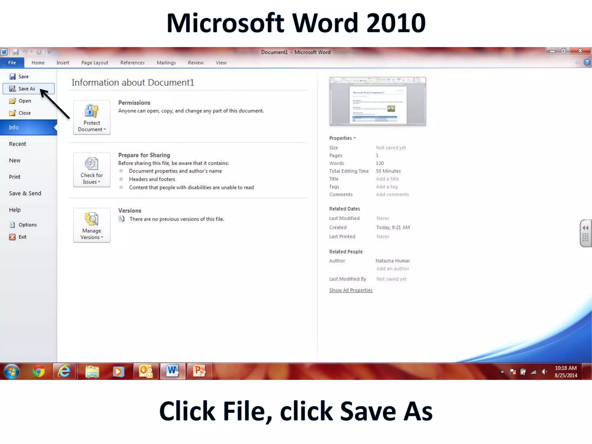 Productivity Programs - Word 2010
