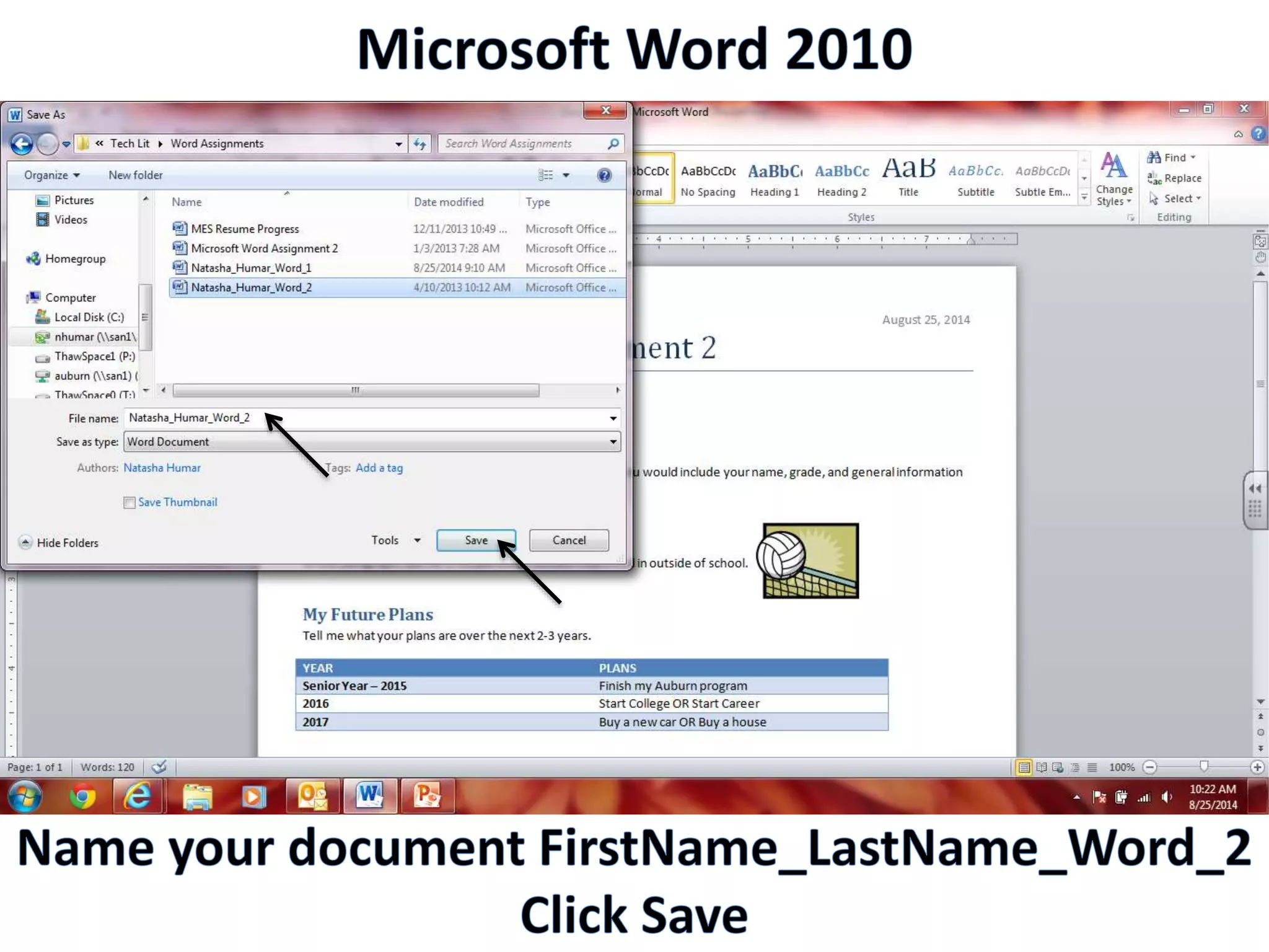 Productivity Programs - Word 2010
