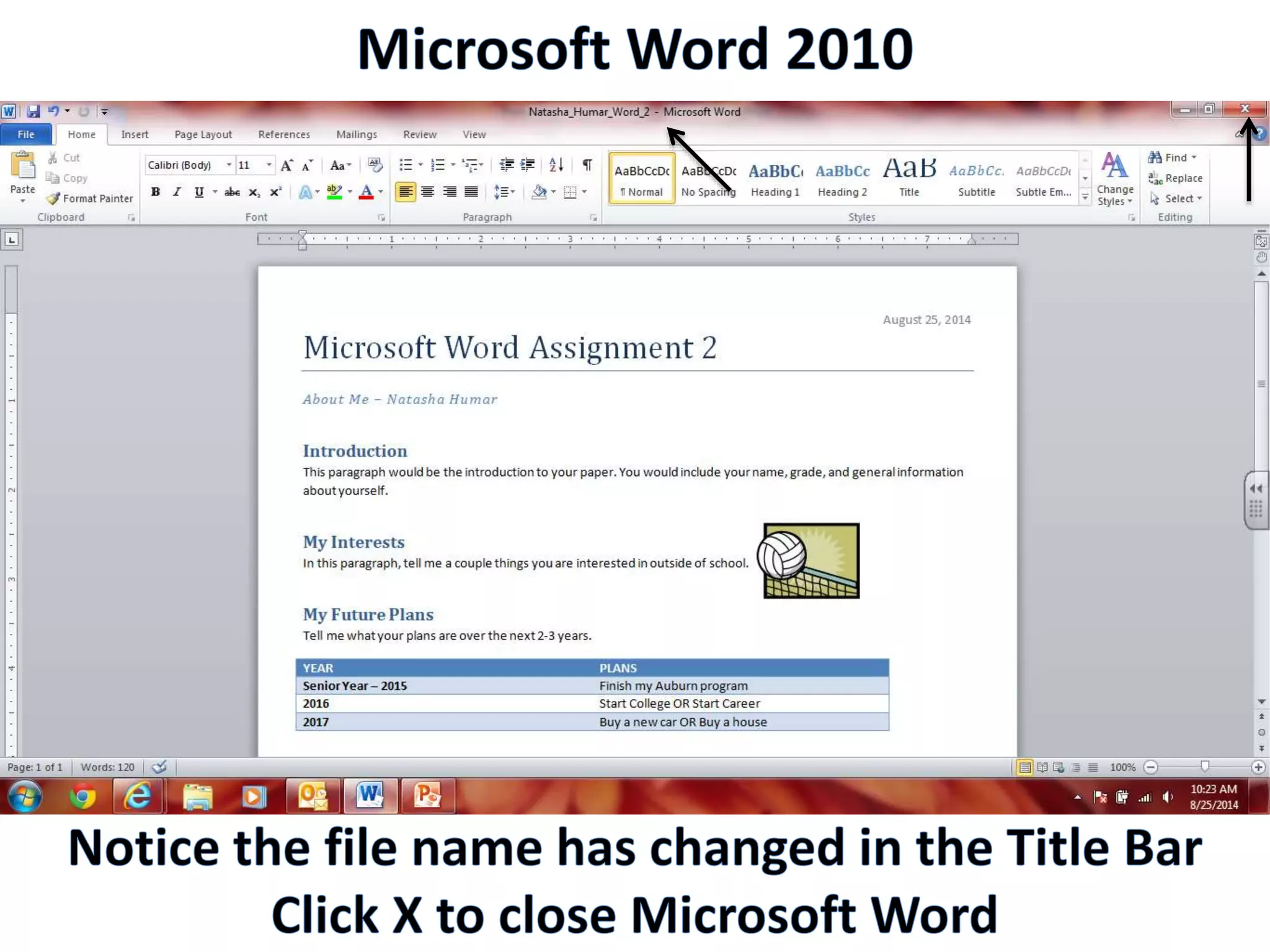 Productivity Programs - Word 2010