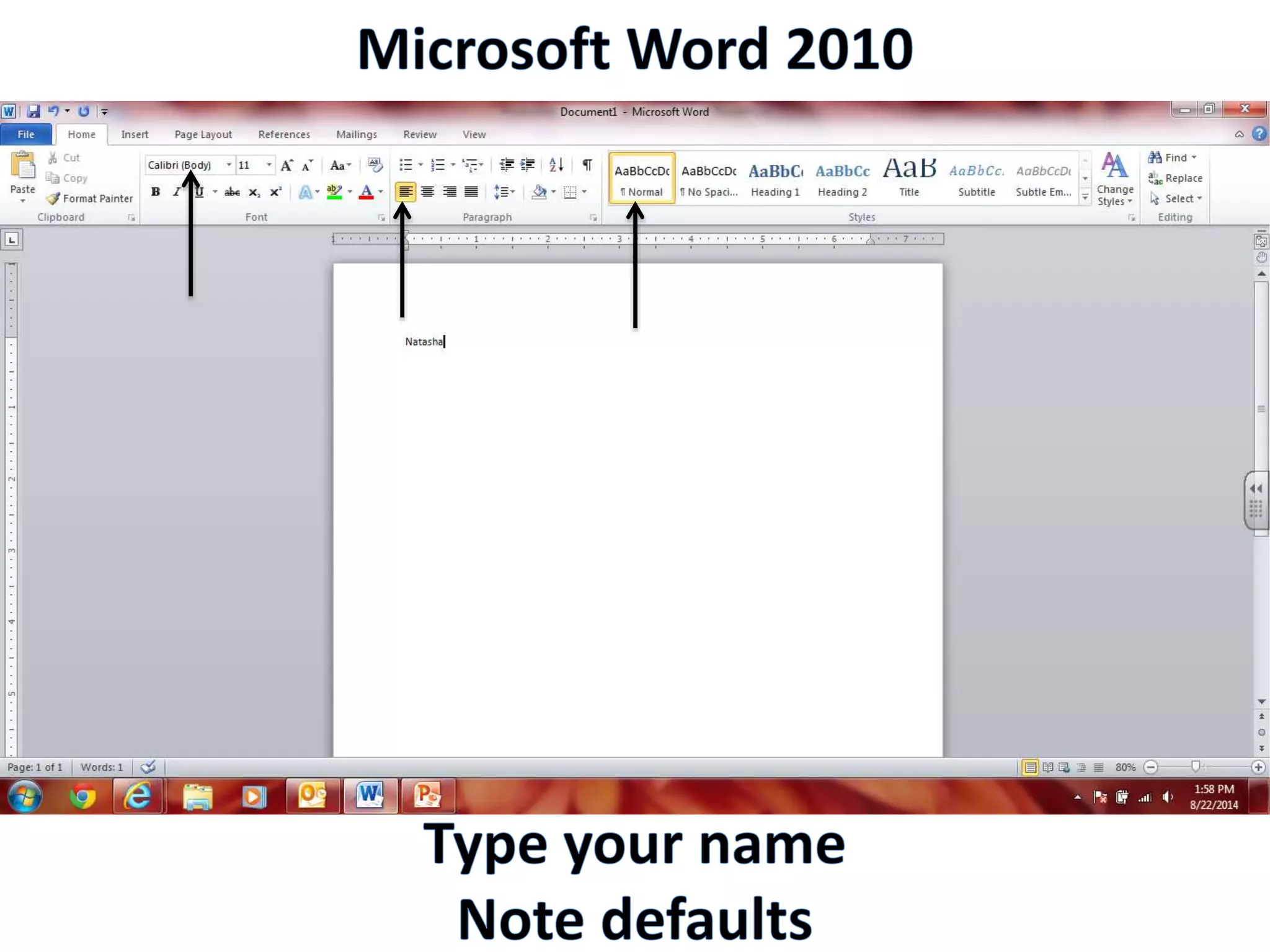 Productivity Programs - Word 2010