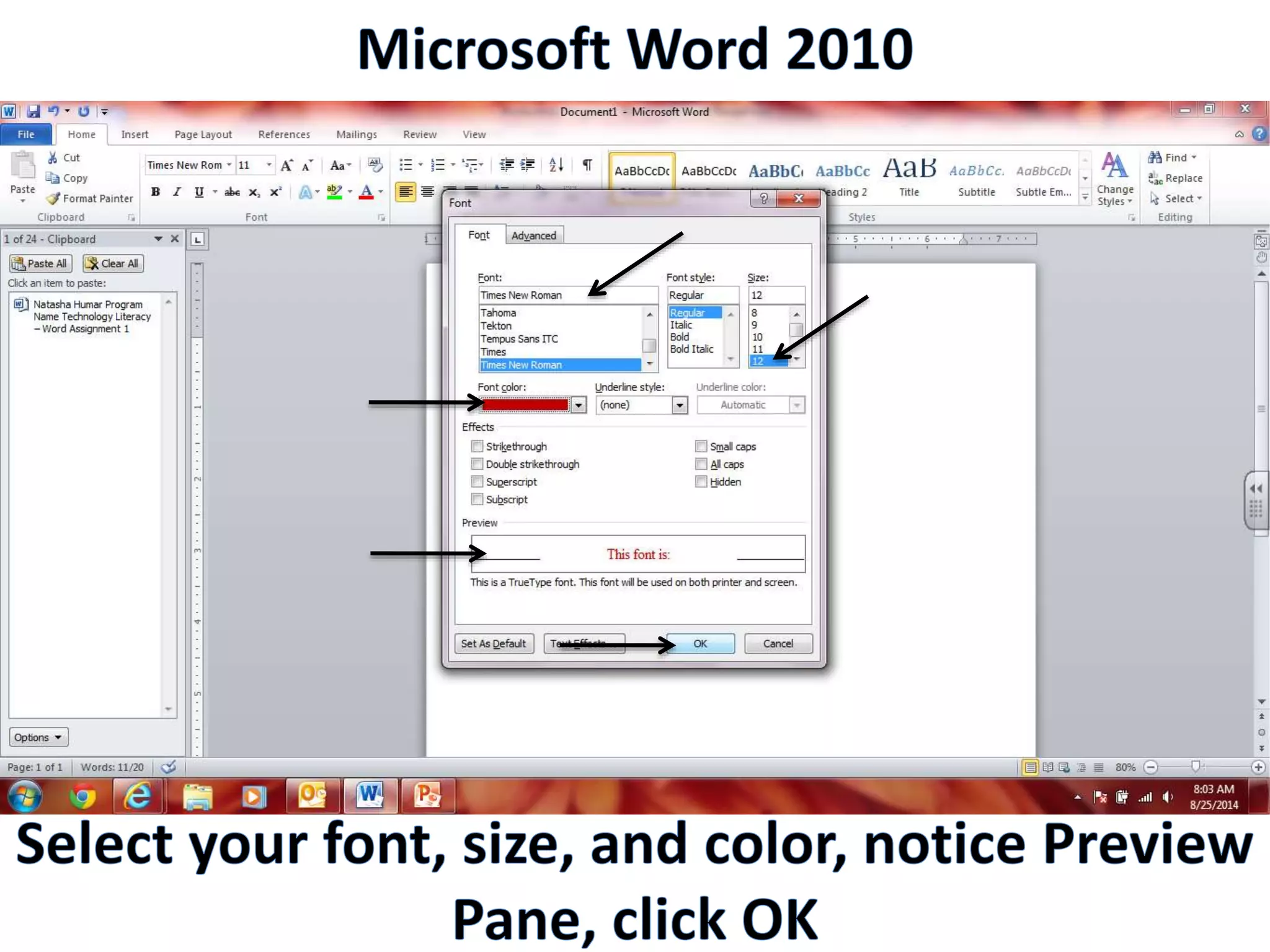 Productivity Programs - Word 2010