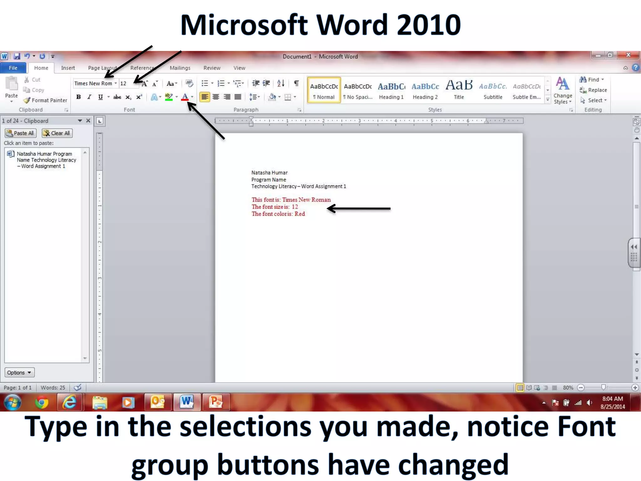 Productivity Programs - Word 2010